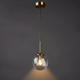 Glass and Metal Pendant Light