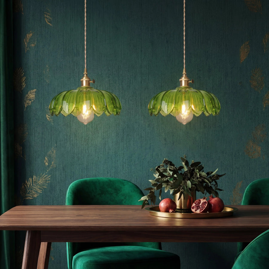 Glass Flower Pendant Light - photo 2