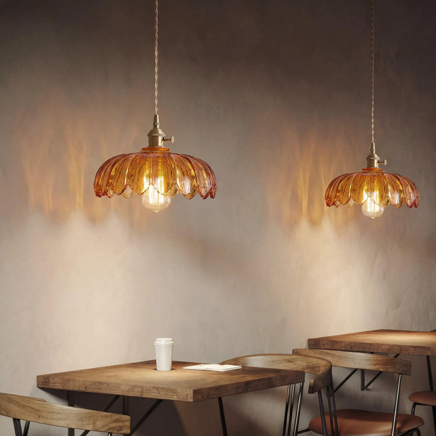 Glass Flower Pendant Light - photo 3