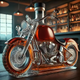 Glass motorcycle whiskey decanter