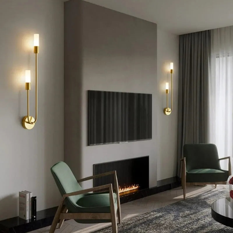 Gold Tube Wall Light