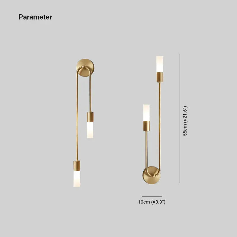 Gold Tube Wall Light