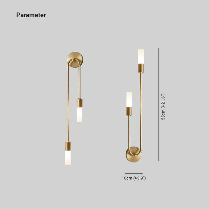 Gold Tube Wall Light