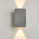 Nordic Minimalist Aluminum Rectangular Flat Panel 2-Light LED Wall Sconce Lamp