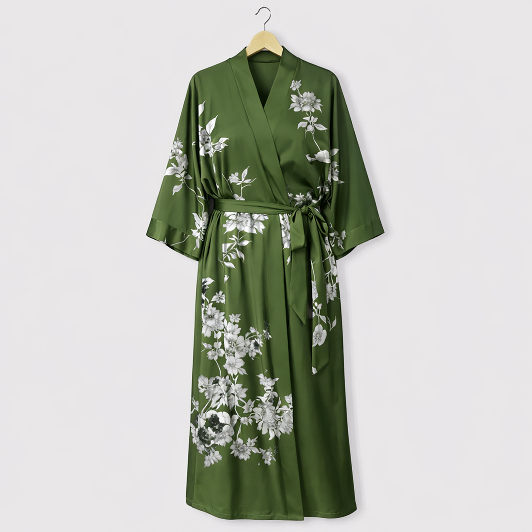 Women Satin Kimono Robe image 4