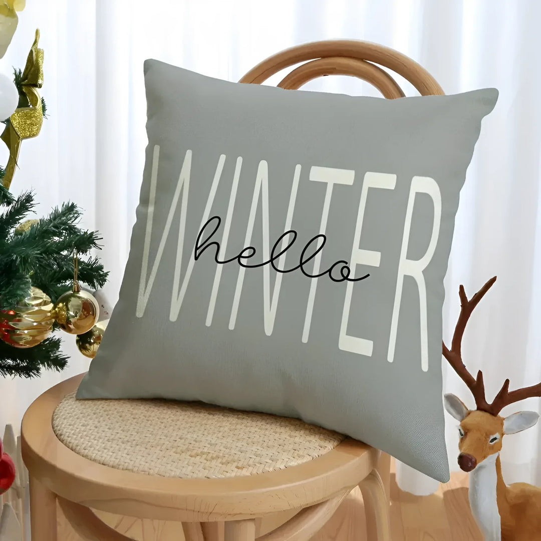 Grey Christmas cushion covers, set of 4