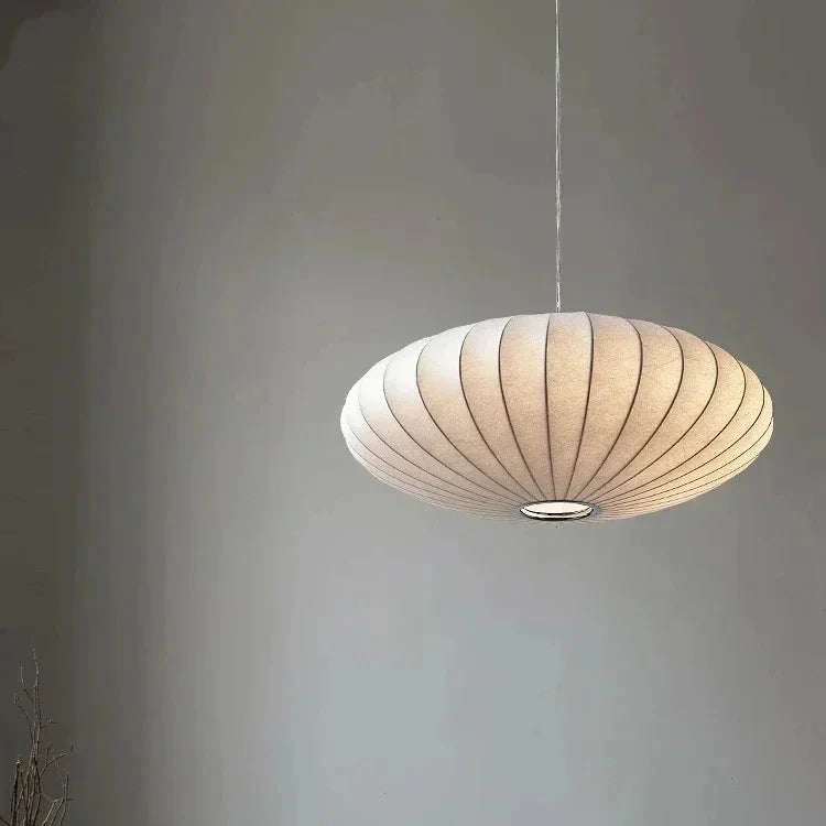 Hand-Knitted Silk Pendant Light