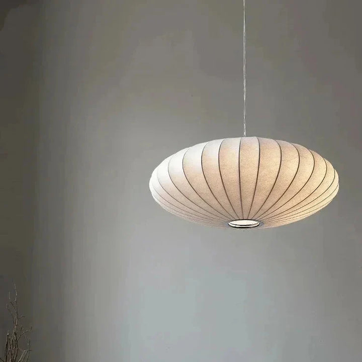 Hand-Knitted Silk Pendant Light