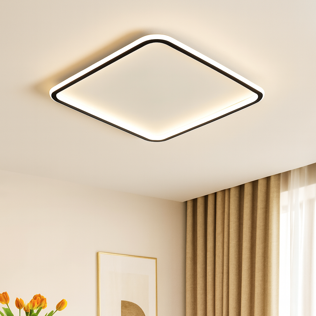 Laruya Scandinavian Square Ceiling Light, view 5