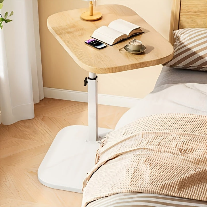 Height-adjustable C-shaped side table