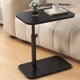 Height-adjustable C-shaped side table