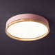 Scandinavian Wood Flush Ceiling Light | Dimmable with Remote