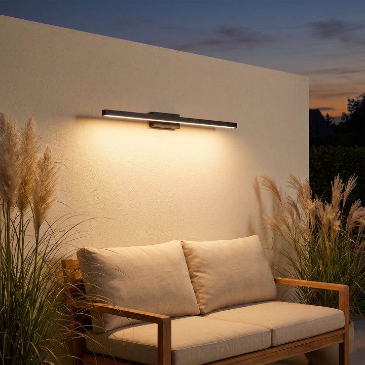 Linear LED Wall Light with Dusk-to-Dawn Sensor