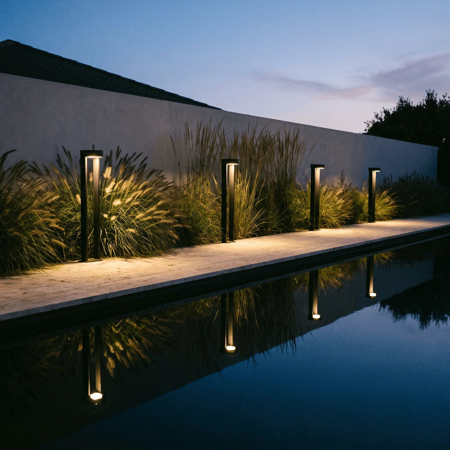 Minimalist Outdoor Bollard Light Solar Option - Solar