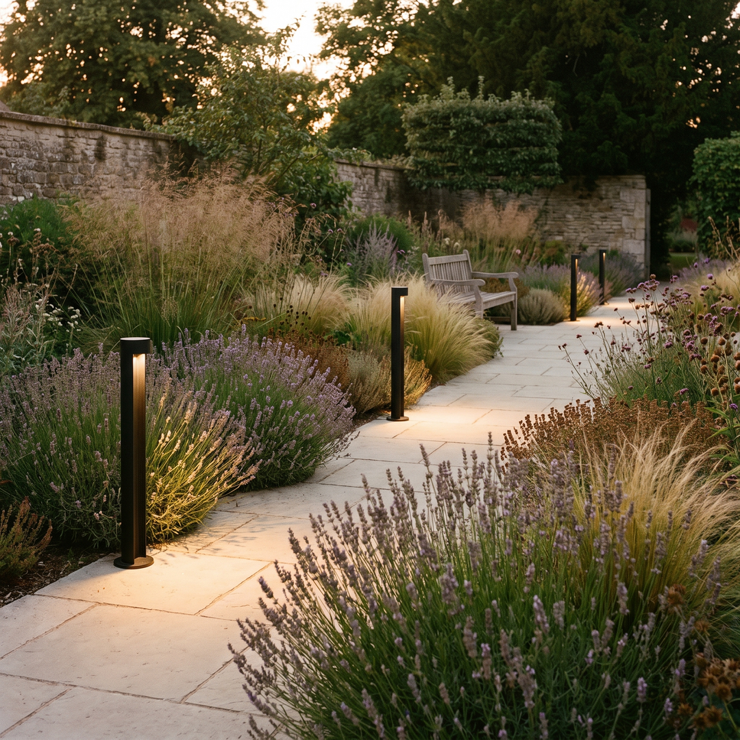 Modern Outdoor Path Light - Matt Black - Small / Fixed / Low Voltage 12V