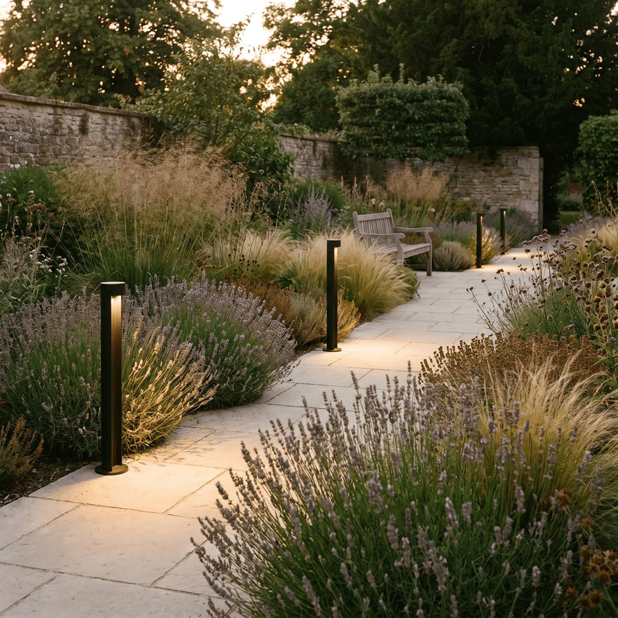 Minimalist Outdoor Bollard Light Solar Option