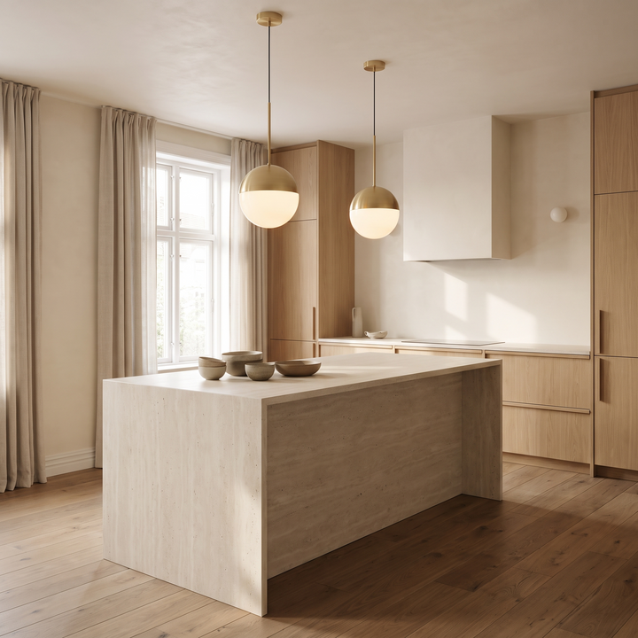 Nordic Cluster Pendant Light - Glass & Brass