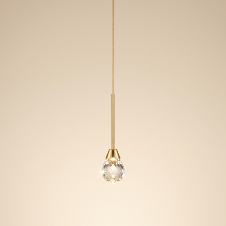 Gold Cascading Pendant Light - Adjustable Drop - Gold
