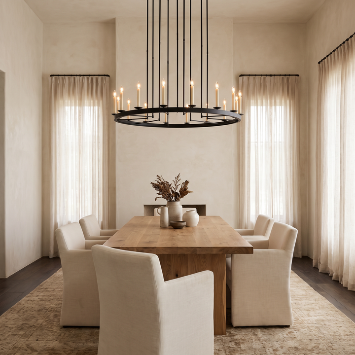 Adjustable Candle Chandelier - Modern Brass - Style 2