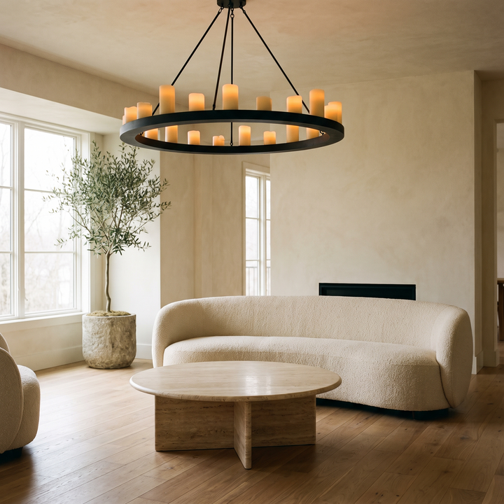 Adjustable Candle Chandelier - Modern Brass
