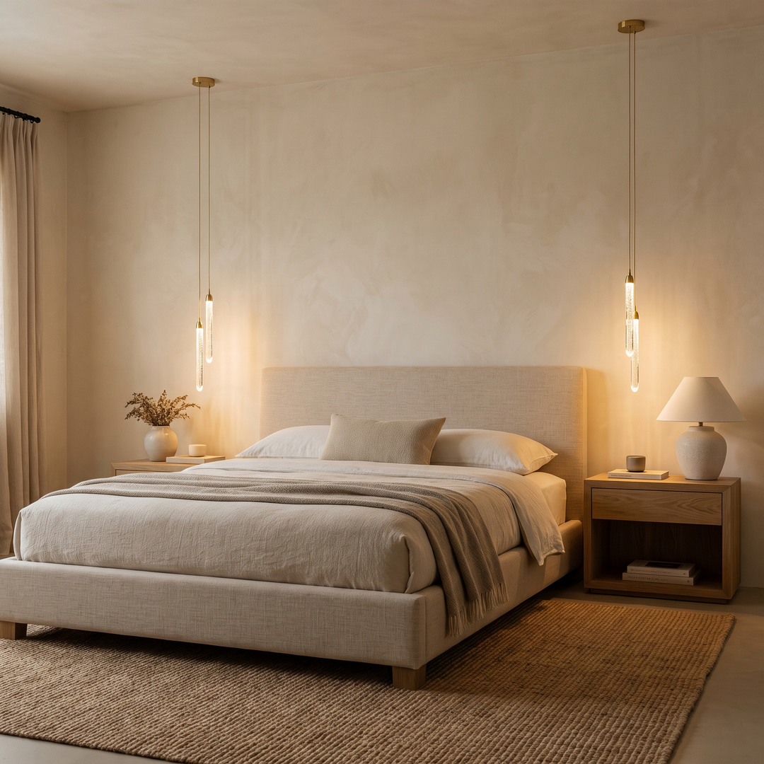 Gold Cascading Pendant Light - Adjustable Drop
