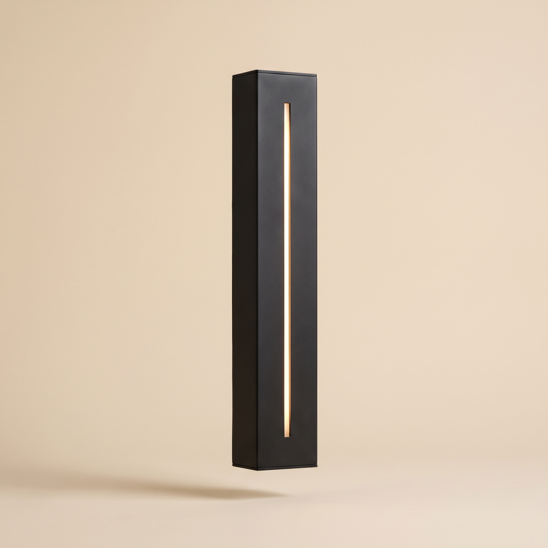 Minimalist Stainless Steel Outdoor Wall Light - Matt Black
