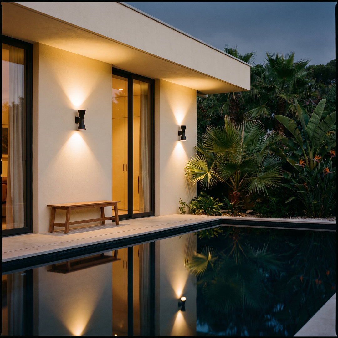 Minimalist Outdoor Wall Light - Two Styles - Up & Down