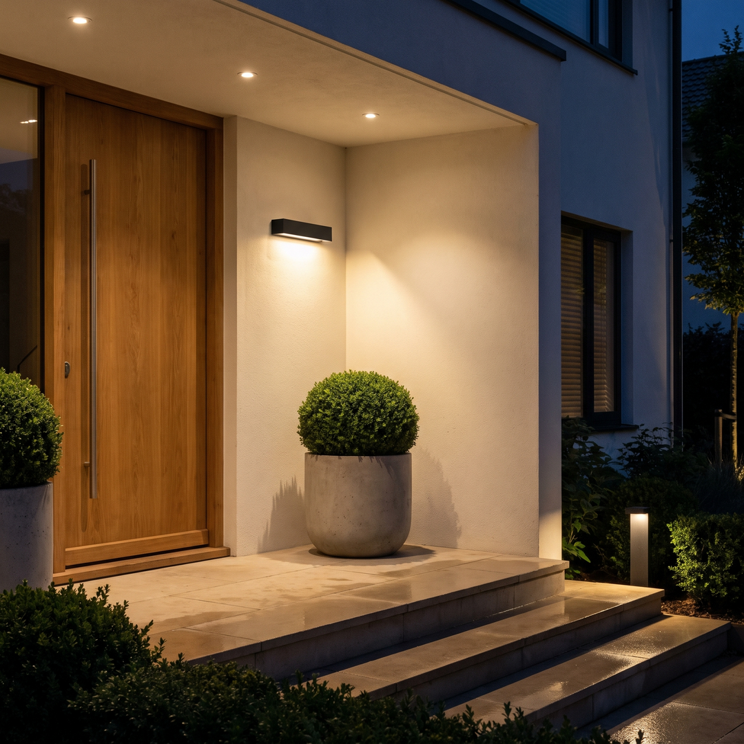 Square Outdoor Wall Light - Two Sizes