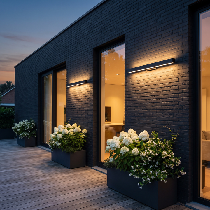 Cylinder Outdoor Wall Light - Stainless Steel - Large