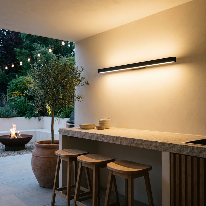 Cylinder Outdoor Wall Light - Stainless Steel