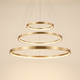 Multi-Ring Pendant Chandelier - Adjustable Drops - Black
