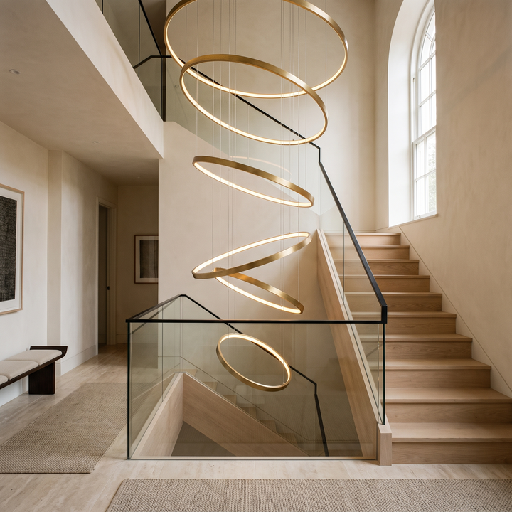 Multi-Ring Pendant Chandelier - Adjustable Drops