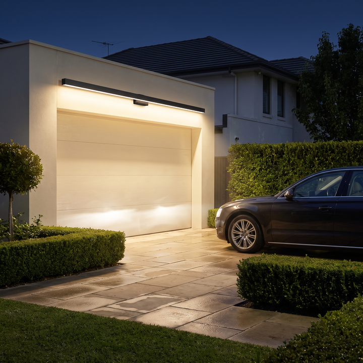 Linear LED Wall Light with Dusk-to-Dawn Sensor