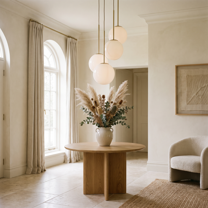 Nordic Cluster Pendant Light - Glass & Brass