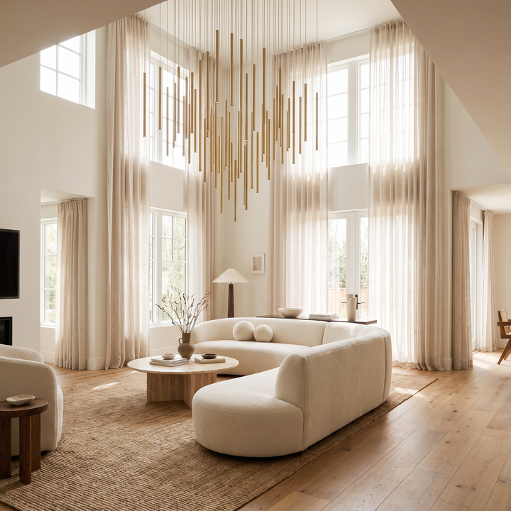 Linear Cluster Chandelier - Adjustable Wires