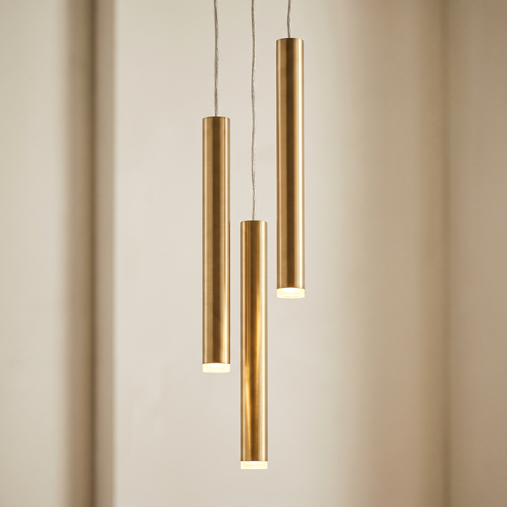 Linear Cluster Chandelier - Adjustable Wires - 20 Lights