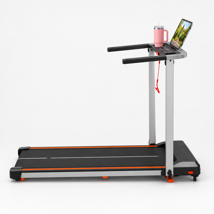 Hogan 2-in-1 Folding Treadmill side view