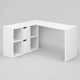 L-Shaped Corner Desk with Bookcase