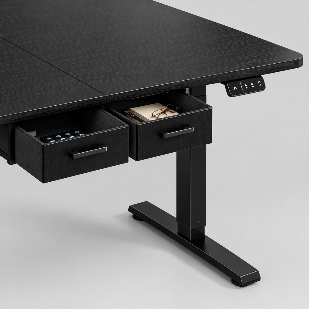 Electric Standing Desk with Power Outlets detail