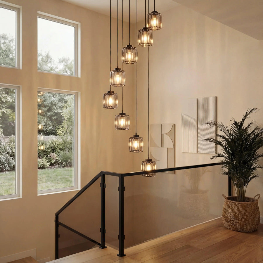 Ida Crystal Staircase Chandelier, view 2