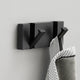 Folding Wall Hook Rail | Black or Black and Gold, 2 to 6 Hooks