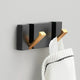 Folding Wall Hook Rail | Black or Black and Gold, 2 to 6 Hooks