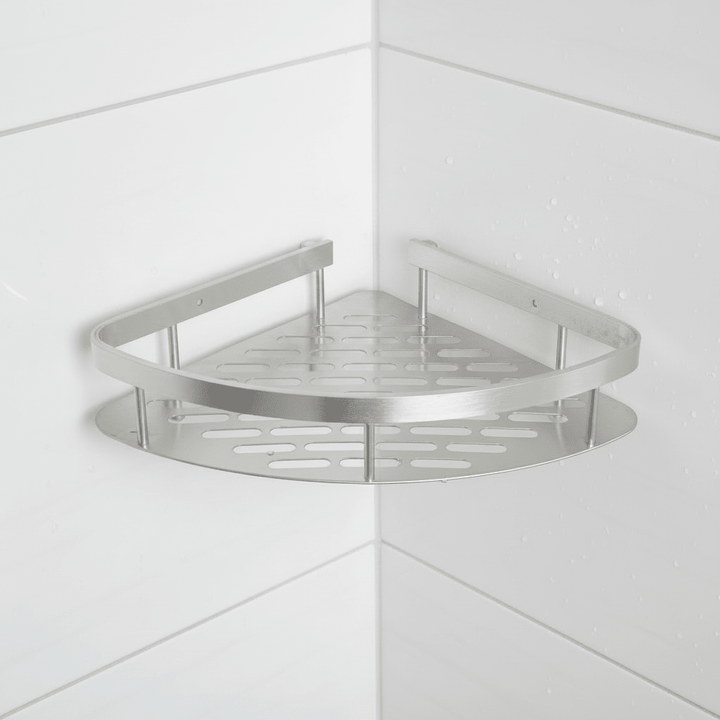 Adhesive Shower Shelf | Drill-Free, Black or Silver
