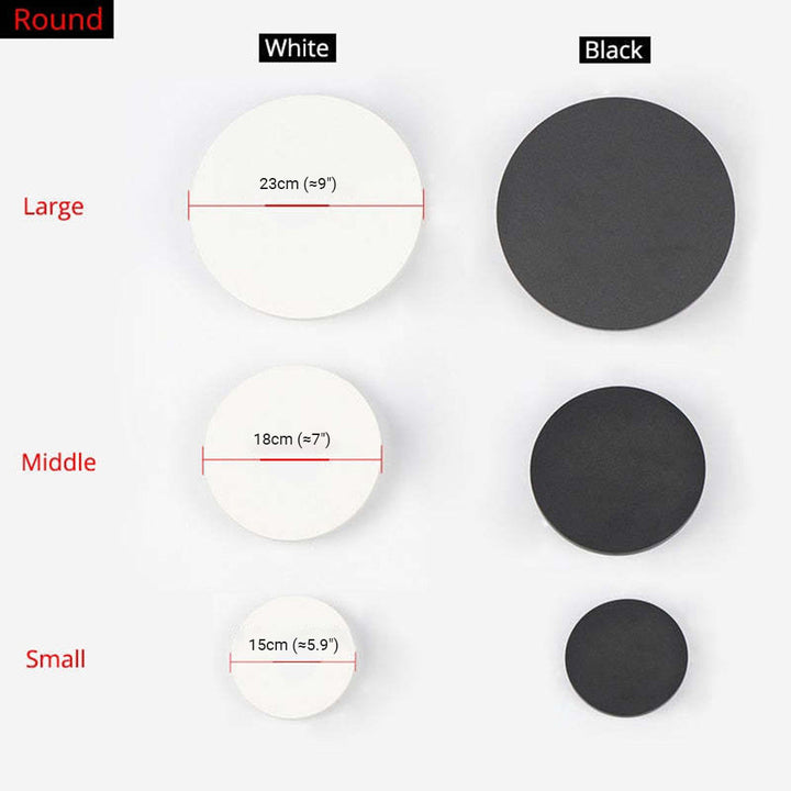 Halo Disc Outdoor Wall Light | Round or Square, Optional Sensor