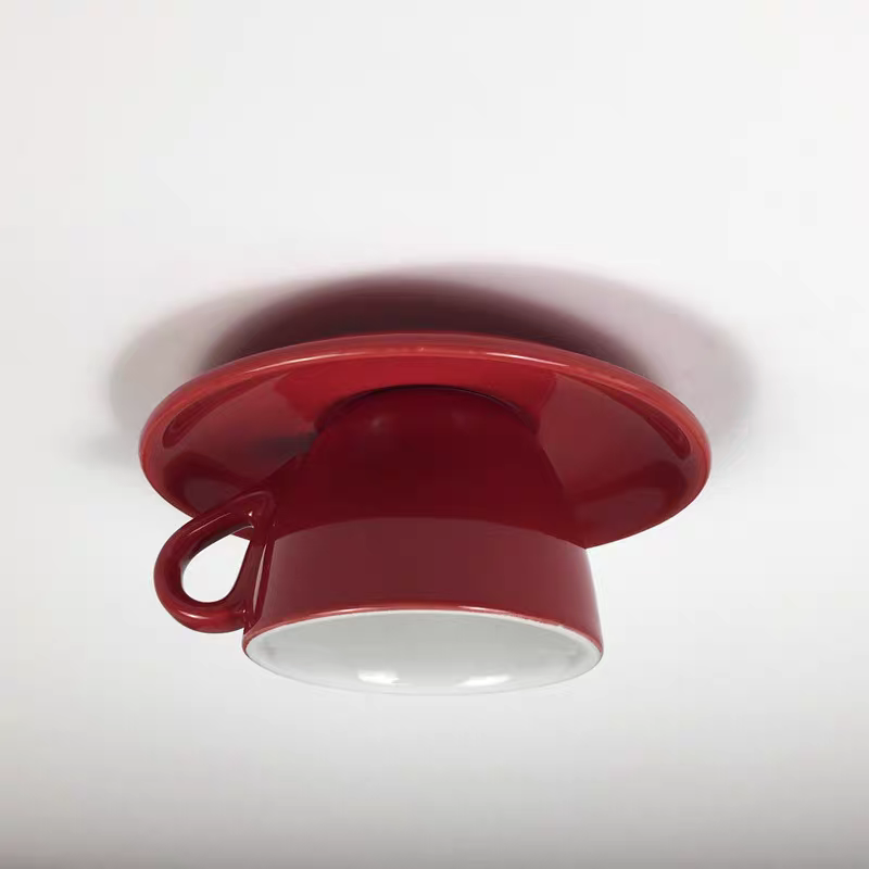 Ceramic Teacup Ceiling Light | Glossy, 11 Colours