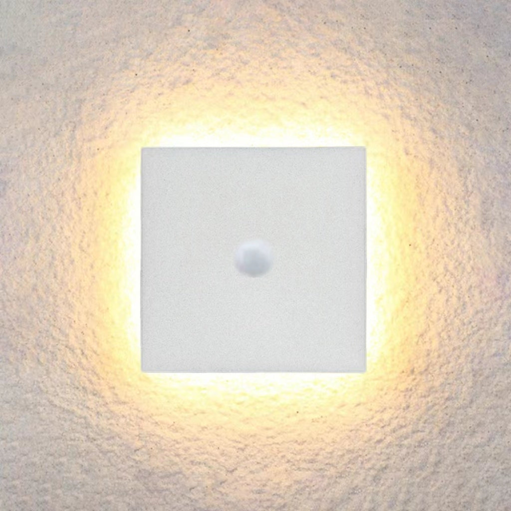 Halo Disc Outdoor Wall Light | Round or Square, Optional Sensor