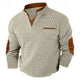 Men's Long-Sleeve Waffle-Textured Henley Summer Shirt – image 5