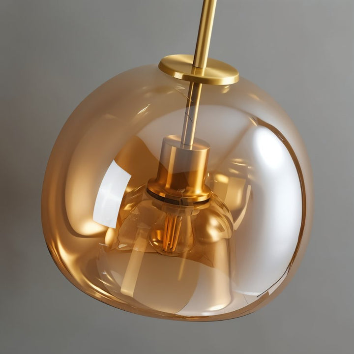 Glass Globe Ceiling Light | Amber or Smoke, Dome or Cylinder