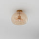 Glass Globe Ceiling Light | Amber or Smoke, Dome or Cylinder