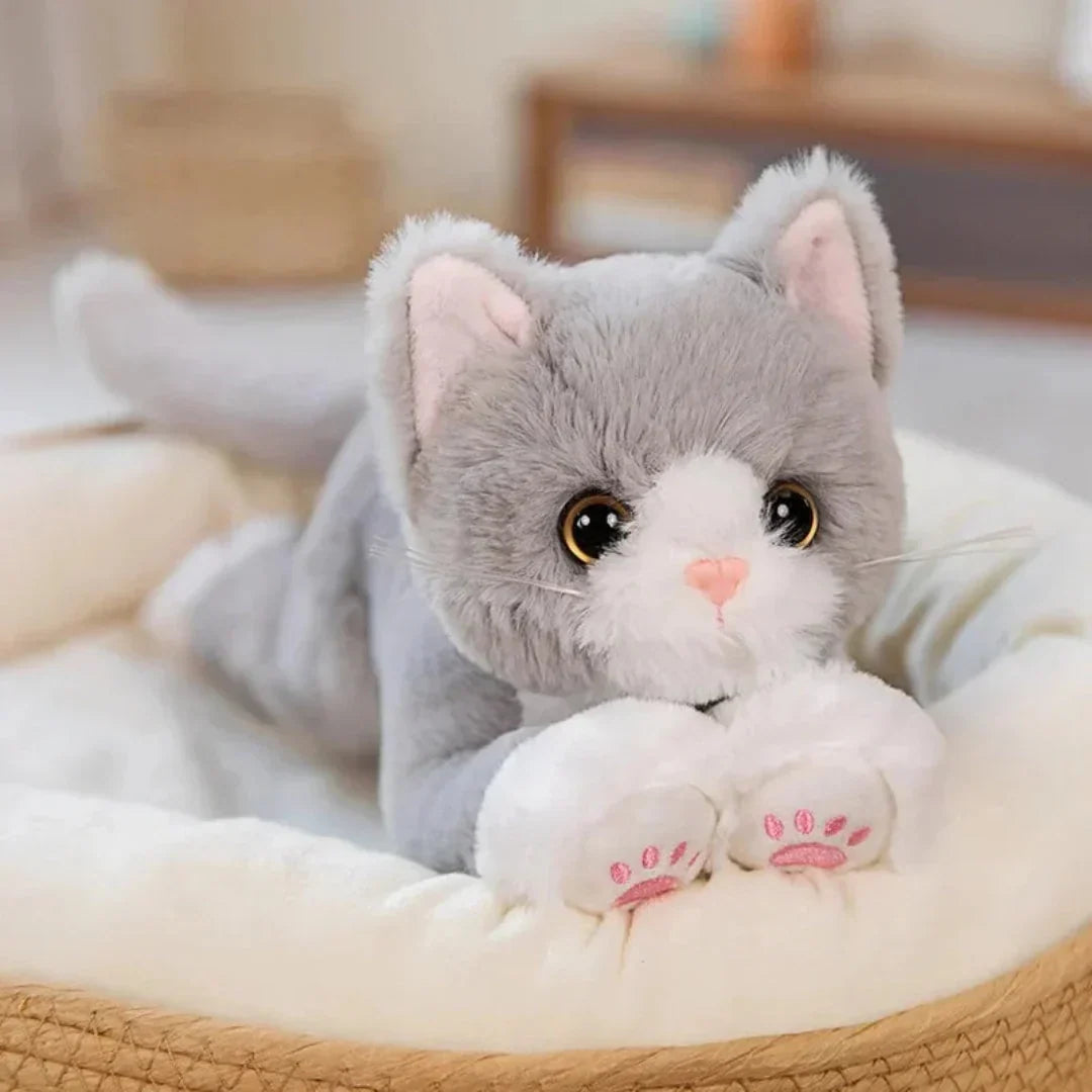 Large plush cat cuddle toy